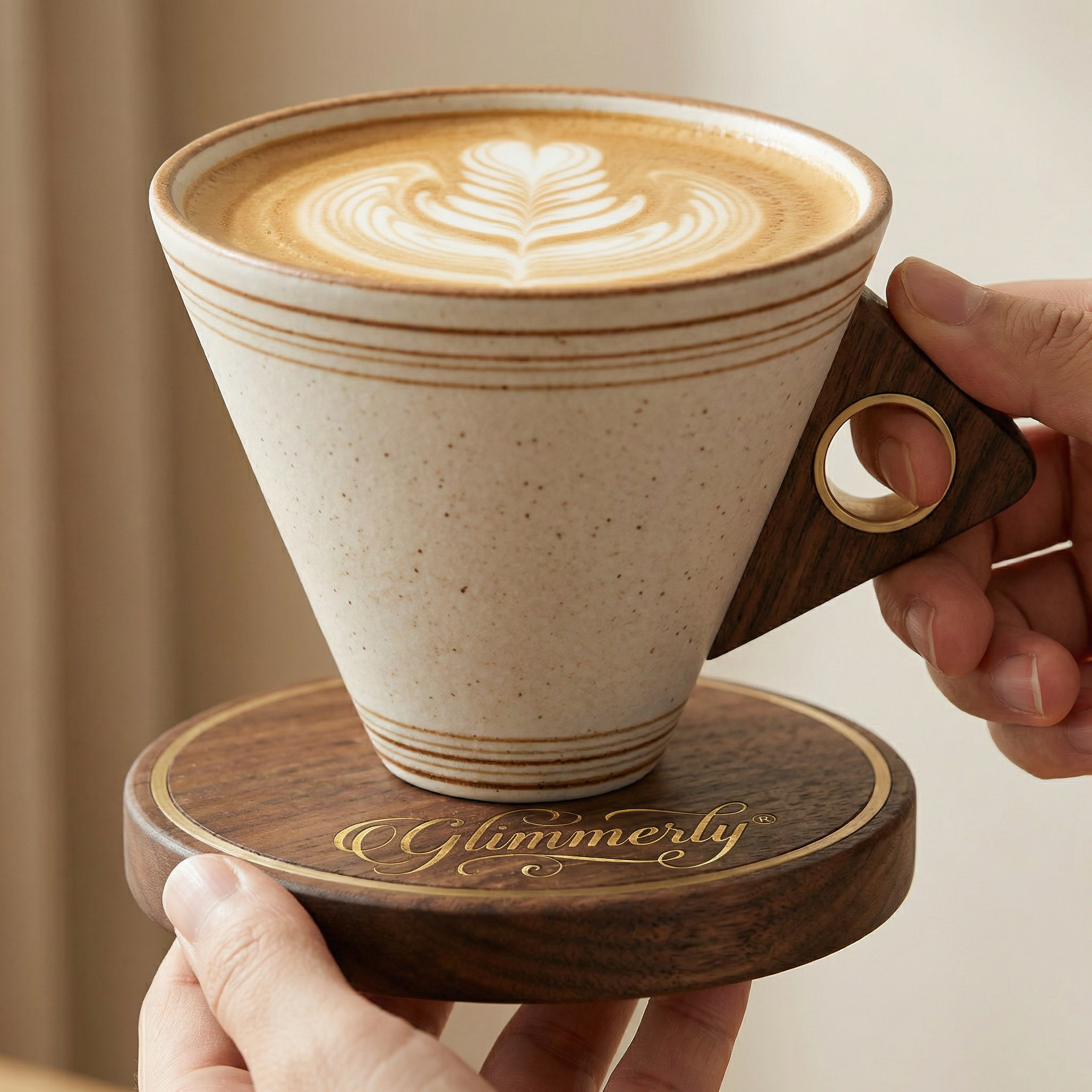 🍵𝑉𝑖𝑛𝑡𝑎𝑔𝑒 𝐶𝑜𝑓𝑓𝑒𝑒 𝑀𝑢𝑔 𝑤𝑖𝑡ℎ 𝑊𝑜𝑜𝑑𝑒𝑛 𝐻𝑎𝑛𝑑𝑙𝑒 & 𝑆𝑎𝑢𝑐𝑒𝑟😆